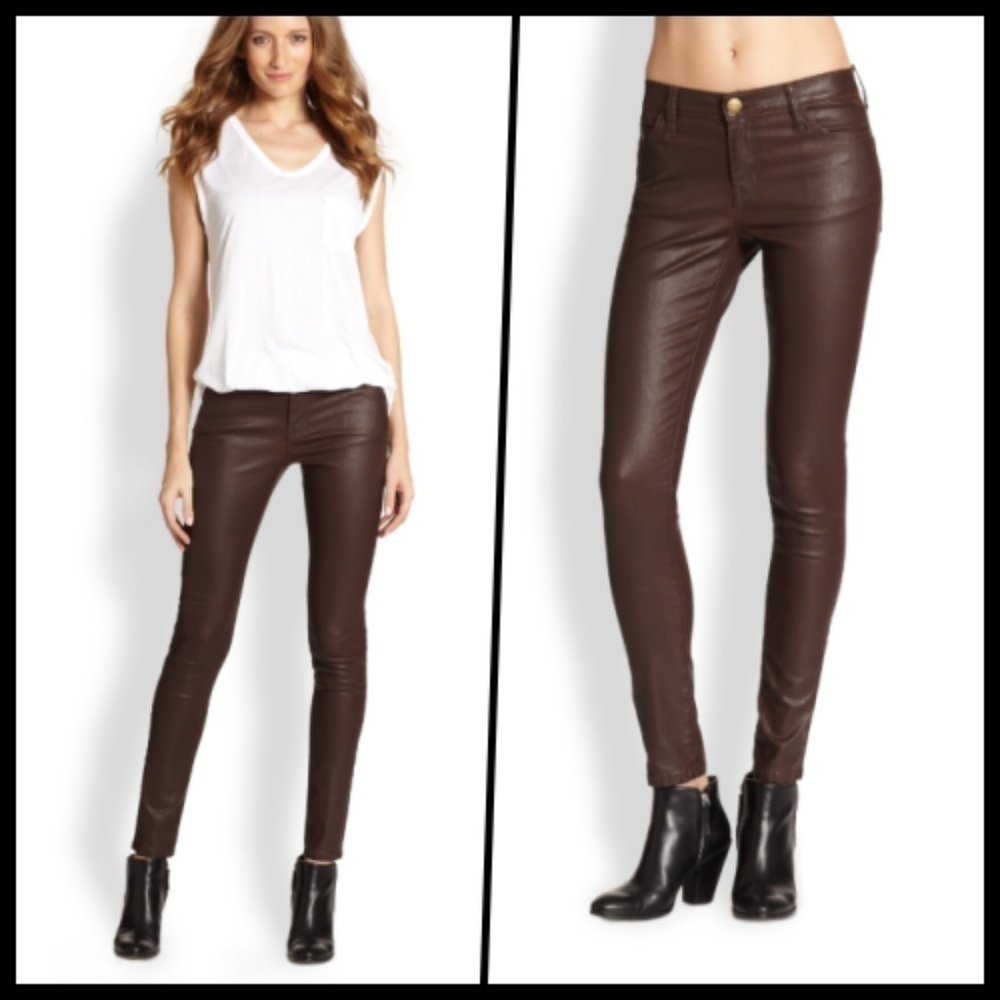 Current/Elliott Brown The Ankle Skinny Coated 25